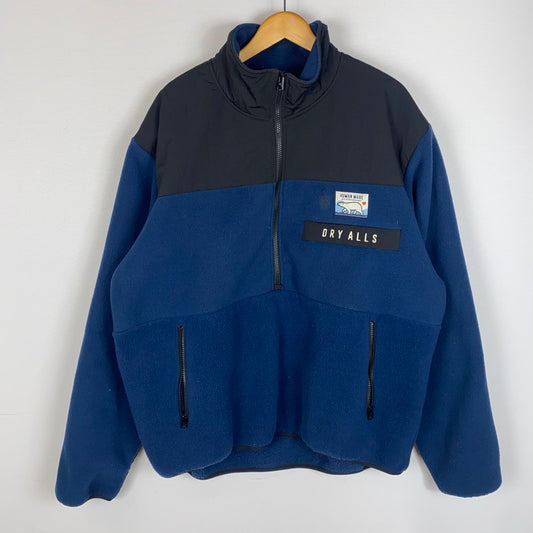 【現状渡し品】【メンズ】 HUMANMADE ヒューマンメイド FLEECE HALFZIP JACKET フリース ハーフジップ ジャケット 142-260325-ks-06-fuz サイズ：XXL カラー：ネイビー 万代Net店