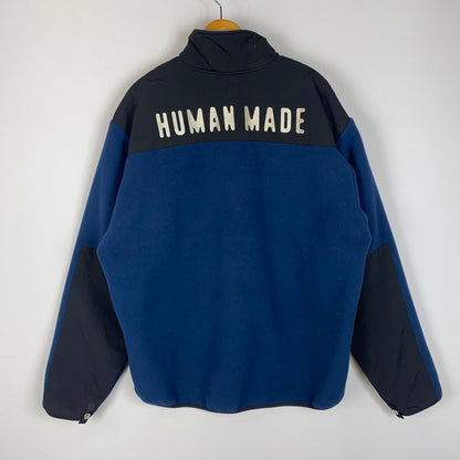 【現状渡し品】【メンズ】 HUMANMADE ヒューマンメイド FLEECE HALFZIP JACKET フリース ハーフジップ ジャケット 142-260325-ks-06-fuz サイズ：XXL カラー：ネイビー 万代Net店