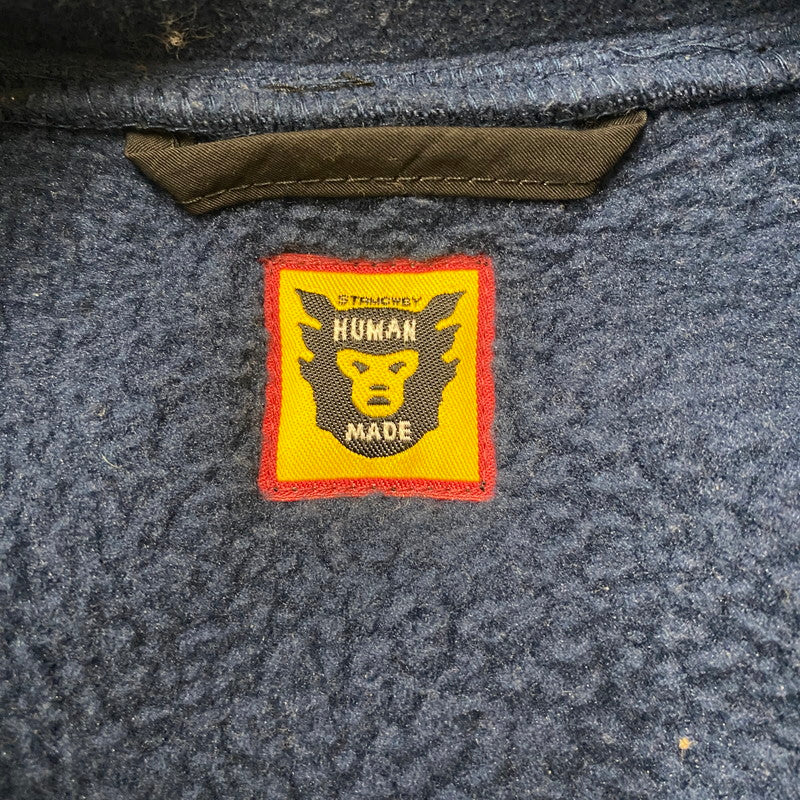 【現状渡し品】【メンズ】 HUMANMADE ヒューマンメイド FLEECE HALFZIP JACKET フリース ハーフジップ ジャケット 142-260325-ks-06-fuz サイズ：XXL カラー：ネイビー 万代Net店
