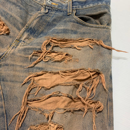 【中古品】【メンズ】 INNOCENCE イノセンス OVER DESTROY DENIM PANTS INODDM01 オーバー デストロイ デニムパンツ ボトムス ジーンズ ダメージ加工 153-260323-ko-05-tei サイズ：33 カラー：インディゴ 万代Net店