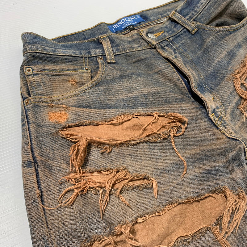 【中古品】【メンズ】 INNOCENCE イノセンス OVER DESTROY DENIM PANTS INODDM01 オーバー デストロイ デニムパンツ ボトムス ジーンズ ダメージ加工 153-260323-ko-05-tei サイズ：33 カラー：インディゴ 万代Net店