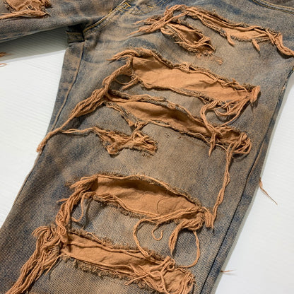【中古品】【メンズ】 INNOCENCE イノセンス OVER DESTROY DENIM PANTS INODDM01 オーバー デストロイ デニムパンツ ボトムス ジーンズ ダメージ加工 153-260323-ko-05-tei サイズ：33 カラー：インディゴ 万代Net店