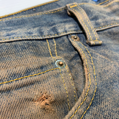【中古品】【メンズ】 INNOCENCE イノセンス OVER DESTROY DENIM PANTS INODDM01 オーバー デストロイ デニムパンツ ボトムス ジーンズ ダメージ加工 153-260323-ko-05-tei サイズ：33 カラー：インディゴ 万代Net店