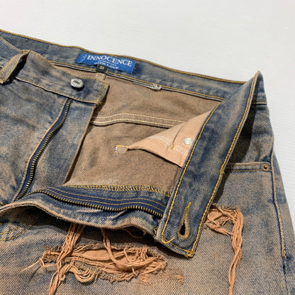 【中古品】【メンズ】 INNOCENCE イノセンス OVER DESTROY DENIM PANTS INODDM01 オーバー デストロイ デニムパンツ ボトムス ジーンズ ダメージ加工 153-260323-ko-05-tei サイズ：33 カラー：インディゴ 万代Net店