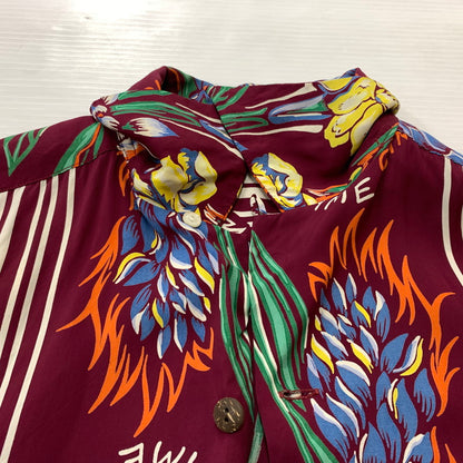 【中古品】【メンズ】 RAYON S/S GINGER BLOSSOM SHIRT SS34448 レーヨン ショートスリーブ ジンジャー ブロッサム シャツ トップス 半袖 アロハシャツ 145-260401-ko-03-fuzh サイズ：S カラー：ボルドー 万代Net店