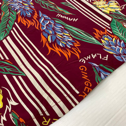 【中古品】【メンズ】 RAYON S/S GINGER BLOSSOM SHIRT SS34448 レーヨン ショートスリーブ ジンジャー ブロッサム シャツ トップス 半袖 アロハシャツ 145-260401-ko-03-fuzh サイズ：S カラー：ボルドー 万代Net店