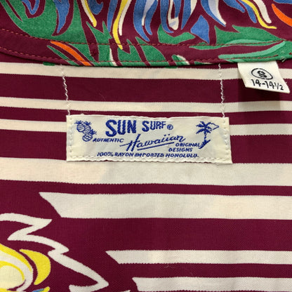 【中古品】【メンズ】 RAYON S/S GINGER BLOSSOM SHIRT SS34448 レーヨン ショートスリーブ ジンジャー ブロッサム シャツ トップス 半袖 アロハシャツ 145-260401-ko-03-fuzh サイズ：S カラー：ボルドー 万代Net店