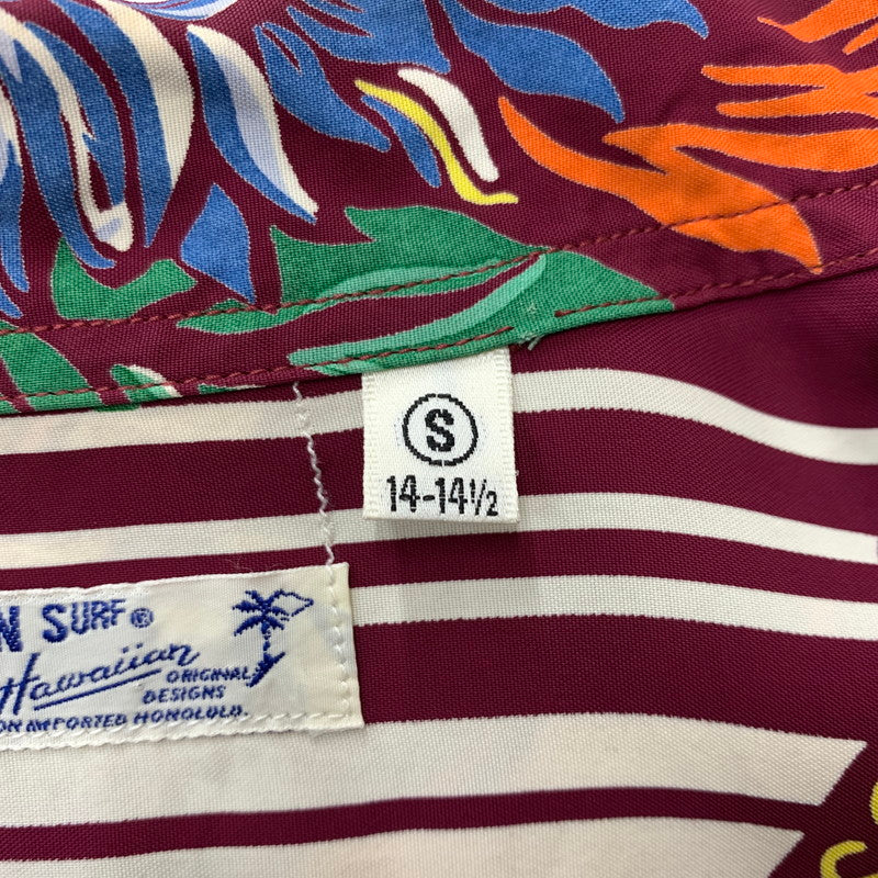 【中古品】【メンズ】 RAYON S/S GINGER BLOSSOM SHIRT SS34448 レーヨン ショートスリーブ ジンジャー ブロッサム シャツ トップス 半袖 アロハシャツ 145-260401-ko-03-fuzh サイズ：S カラー：ボルドー 万代Net店