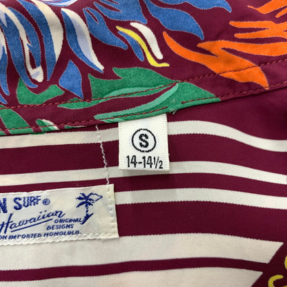【中古品】【メンズ】 RAYON S/S GINGER BLOSSOM SHIRT SS34448 レーヨン ショートスリーブ ジンジャー ブロッサム シャツ トップス 半袖 アロハシャツ 145-260401-ko-03-fuzh サイズ：S カラー：ボルドー 万代Net店