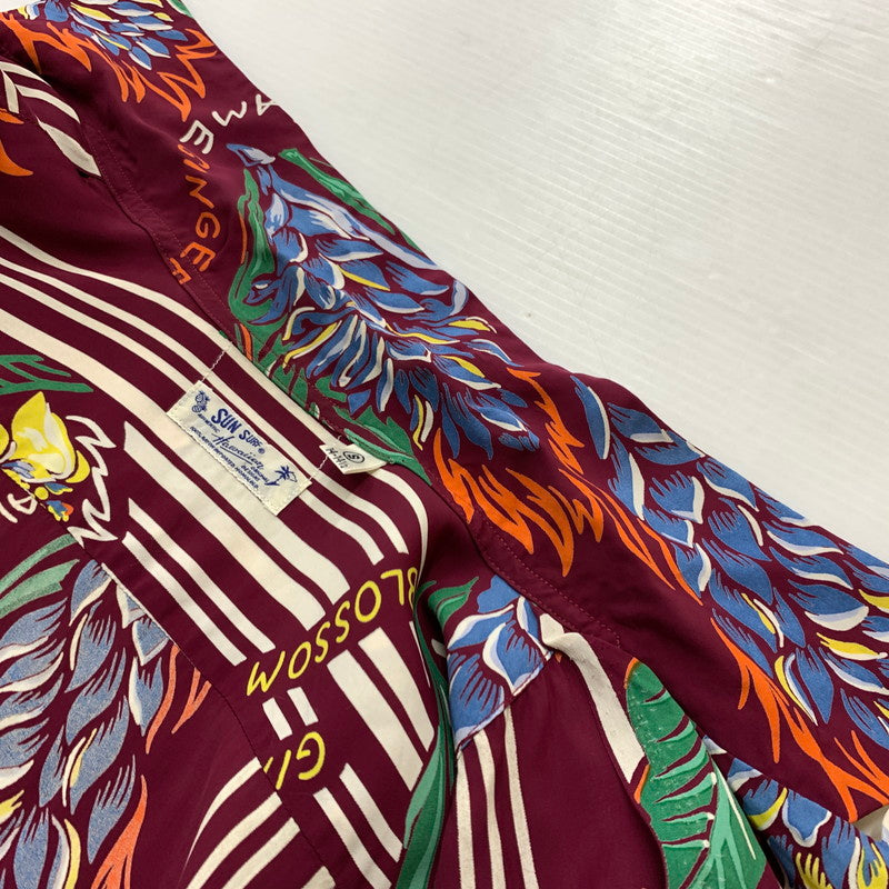 【中古品】【メンズ】 RAYON S/S GINGER BLOSSOM SHIRT SS34448 レーヨン ショートスリーブ ジンジャー ブロッサム シャツ トップス 半袖 アロハシャツ 145-260401-ko-03-fuzh サイズ：S カラー：ボルドー 万代Net店