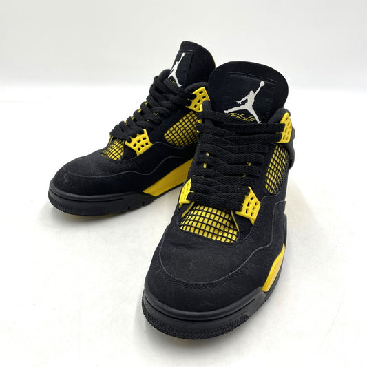 【中古品】【メンズ】 NIKE ナイキ AIR JORDAN 4 RETRO "THUNDER" DH6927-017 エアジョーダン4 レトロ サンダー スニーカー 靴 シューズ 160-260420-yo-09-tei サイズ：28cm カラー：ブラック 万代Net店