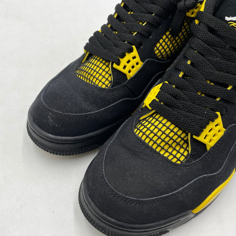 【中古品】【メンズ】 NIKE ナイキ AIR JORDAN 4 RETRO "THUNDER" DH6927-017 エアジョーダン4 レトロ サンダー スニーカー 靴 シューズ 160-260420-yo-09-tei サイズ：28cm カラー：ブラック 万代Net店