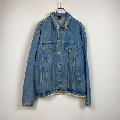 【中古品】【メンズ】 BAGARCH バガーチ BGHB バガーチ CRASH DAMAGE DENIM JACKET MADE IN KOREA クラッシュダメージ デニムジャケット アウター Gジャン 韓国製 142-261019-ss-10-teih サイズ：L カラー：インディゴ 万代Net店