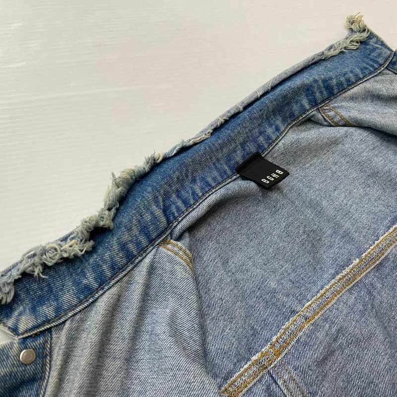 【中古品】【メンズ】 BAGARCH バガーチ BGHB バガーチ CRASH DAMAGE DENIM JACKET MADE IN KOREA クラッシュダメージ デニムジャケット アウター Gジャン 韓国製 142-261019-ss-10-teih サイズ：L カラー：インディゴ 万代Net店