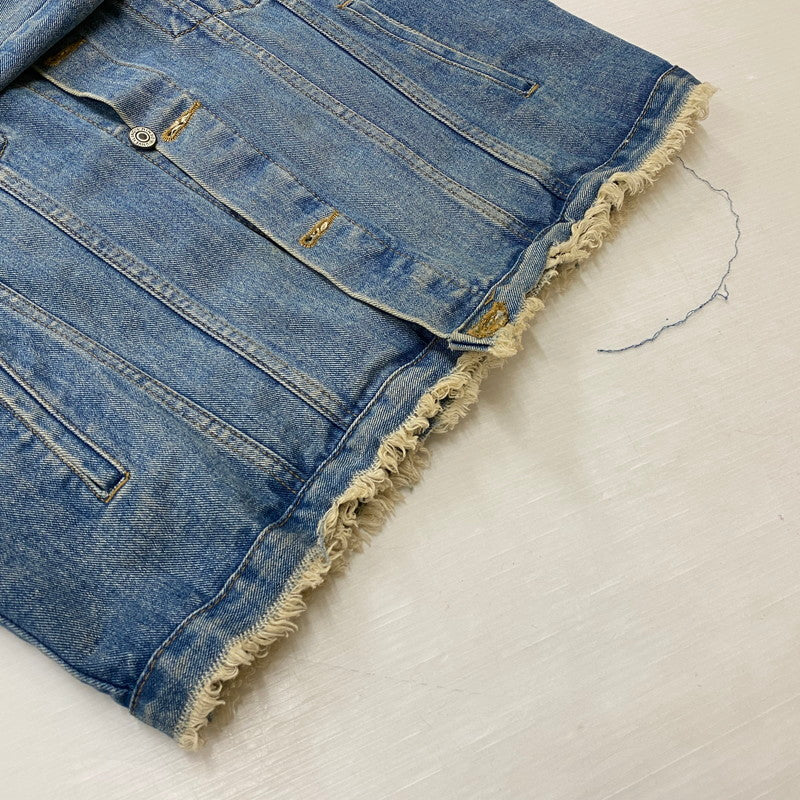 【中古品】【メンズ】 BAGARCH バガーチ BGHB バガーチ CRASH DAMAGE DENIM JACKET MADE IN KOREA クラッシュダメージ デニムジャケット アウター Gジャン 韓国製 142-261019-ss-10-teih サイズ：L カラー：インディゴ 万代Net店