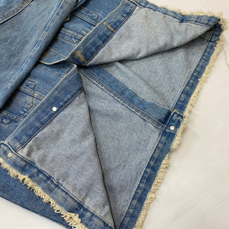 【中古品】【メンズ】 BAGARCH バガーチ BGHB バガーチ CRASH DAMAGE DENIM JACKET MADE IN KOREA クラッシュダメージ デニムジャケット アウター Gジャン 韓国製 142-261019-ss-10-teih サイズ：L カラー：インディゴ 万代Net店