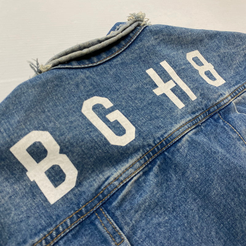 【中古品】【メンズ】 BAGARCH バガーチ BGHB バガーチ CRASH DAMAGE DENIM JACKET MADE IN KOREA クラッシュダメージ デニムジャケット アウター Gジャン 韓国製 142-261019-ss-10-teih サイズ：L カラー：インディゴ 万代Net店