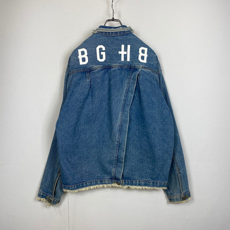 【中古品】【メンズ】 BAGARCH バガーチ BGHB バガーチ CRASH DAMAGE DENIM JACKET MADE IN KOREA クラッシュダメージ デニムジャケット アウター Gジャン 韓国製 142-261019-ss-10-teih サイズ：L カラー：インディゴ 万代Net店
