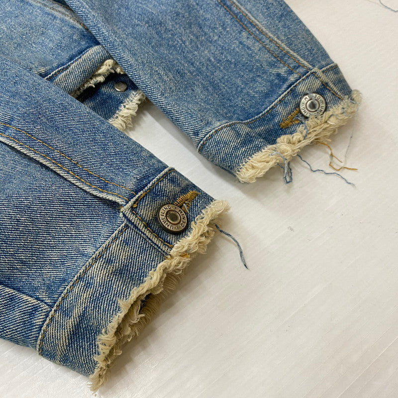 【中古品】【メンズ】 BAGARCH バガーチ BGHB バガーチ CRASH DAMAGE DENIM JACKET MADE IN KOREA クラッシュダメージ デニムジャケット アウター Gジャン 韓国製 142-261019-ss-10-teih サイズ：L カラー：インディゴ 万代Net店