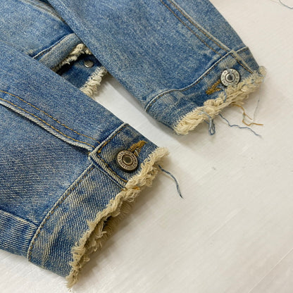 【中古品】【メンズ】 BAGARCH バガーチ BGHB バガーチ CRASH DAMAGE DENIM JACKET MADE IN KOREA クラッシュダメージ デニムジャケット アウター Gジャン 韓国製 142-261019-ss-10-teih サイズ：L カラー：インディゴ 万代Net店