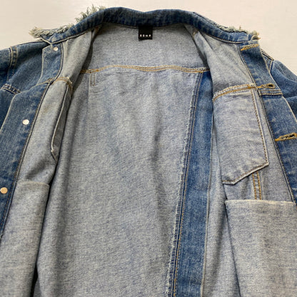 【中古品】【メンズ】 BAGARCH バガーチ BGHB バガーチ CRASH DAMAGE DENIM JACKET MADE IN KOREA クラッシュダメージ デニムジャケット アウター Gジャン 韓国製 142-261019-ss-10-teih サイズ：L カラー：インディゴ 万代Net店