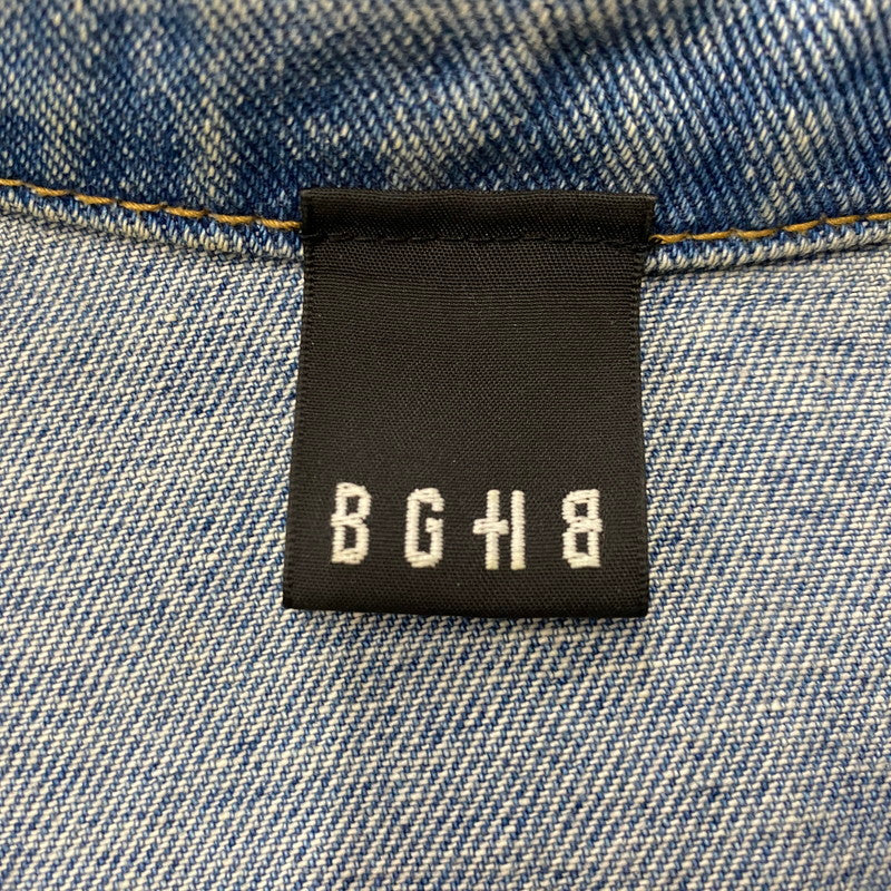 【中古品】【メンズ】 BAGARCH バガーチ BGHB バガーチ CRASH DAMAGE DENIM JACKET MADE IN KOREA クラッシュダメージ デニムジャケット アウター Gジャン 韓国製 142-261019-ss-10-teih サイズ：L カラー：インディゴ 万代Net店