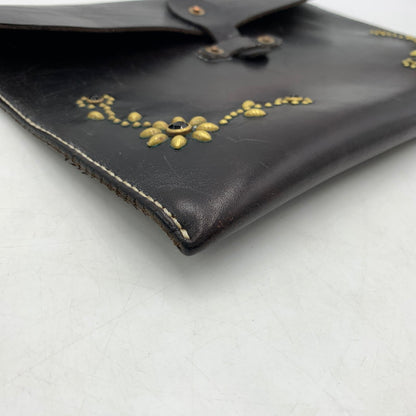 【現状渡し品】【メンズ】 HTC BLACK エイチティーシーブラック FLOWER DOCUMENT CASE DCFLR-BRS フラワードキュメントケース カバン 188-260404-ko-04-tei カラー：ブラウン系 万代Net店