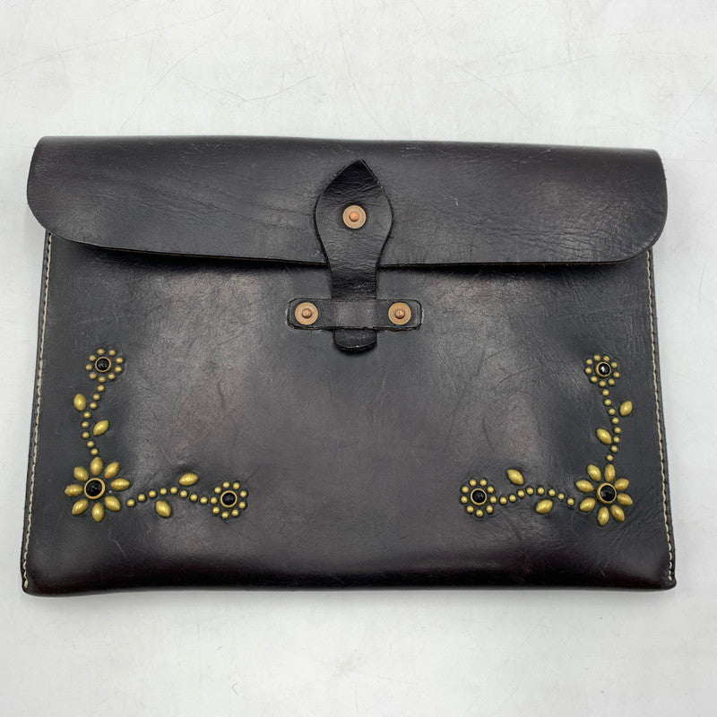 【現状渡し品】【メンズ】 HTC BLACK エイチティーシーブラック FLOWER DOCUMENT CASE DCFLR-BRS フラワードキュメントケース カバン 188-260404-ko-04-tei カラー：ブラウン系 万代Net店
