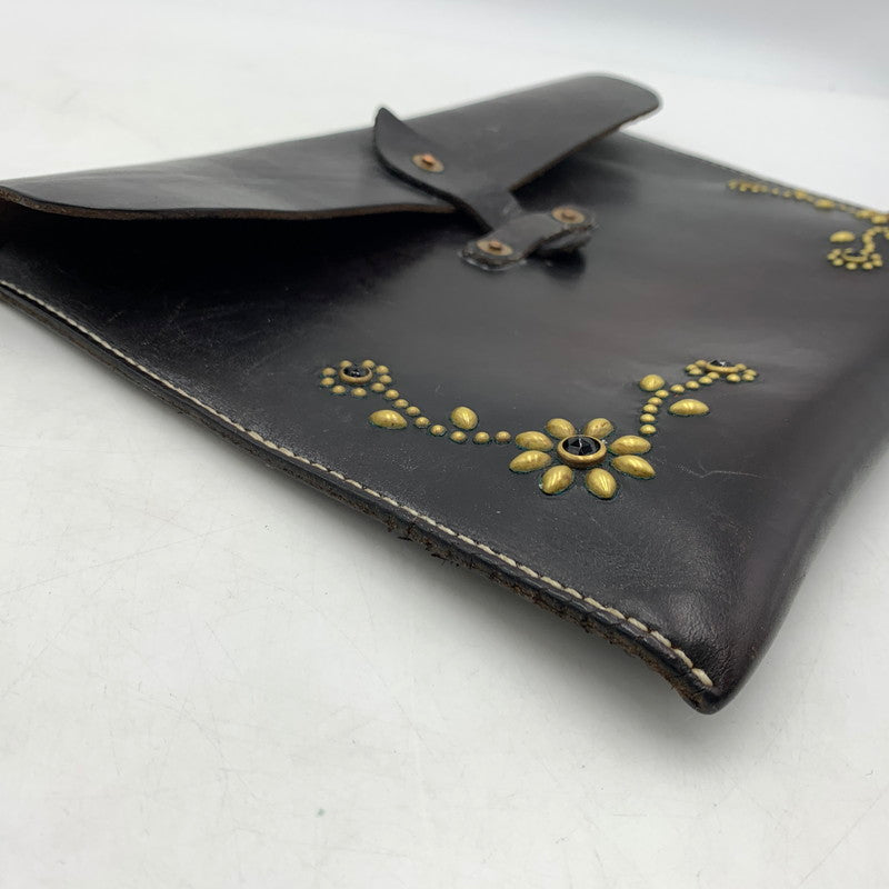【現状渡し品】【メンズ】 HTC BLACK エイチティーシーブラック FLOWER DOCUMENT CASE DCFLR-BRS フラワードキュメントケース カバン 188-260404-ko-04-tei カラー：ブラウン系 万代Net店
