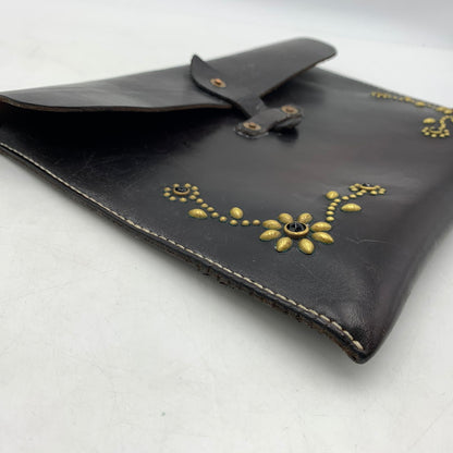 【現状渡し品】【メンズ】 HTC BLACK エイチティーシーブラック FLOWER DOCUMENT CASE DCFLR-BRS フラワードキュメントケース カバン 188-260404-ko-04-tei カラー：ブラウン系 万代Net店