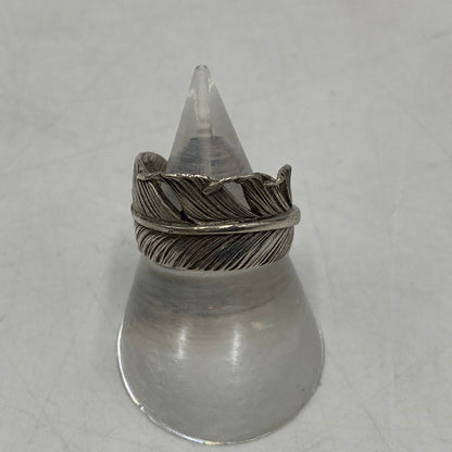 【中古品】【メンズ】 KEN KIKUCHI ケンキクチ FEATHER RING フェザー リング 指輪 アクセサリー 191-260406-ks-19-tei サイズ：7号程度　※本体のみ カラー：SV925 万代Net店