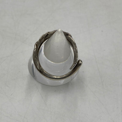 【中古品】【メンズ】 KEN KIKUCHI ケンキクチ FEATHER RING フェザー リング 指輪 アクセサリー 191-260406-ks-19-tei サイズ：7号程度　※本体のみ カラー：SV925 万代Net店