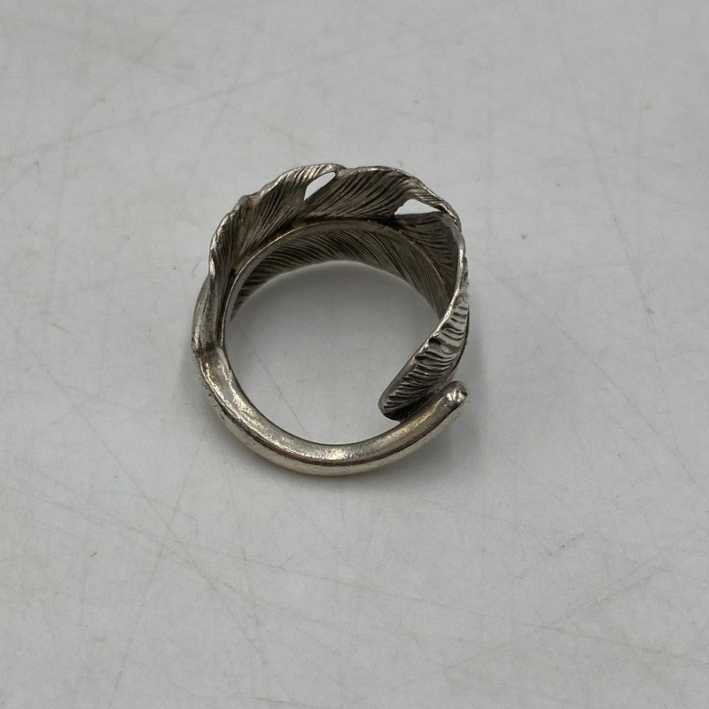 【中古品】【メンズ】 KEN KIKUCHI ケンキクチ FEATHER RING フェザー リング 指輪 アクセサリー 191-260406-ks-19-tei サイズ：7号程度　※本体のみ カラー：SV925 万代Net店