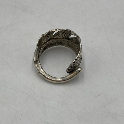 【中古品】【メンズ】 KEN KIKUCHI ケンキクチ FEATHER RING フェザー リング 指輪 アクセサリー 191-260406-ks-19-tei サイズ：7号程度　※本体のみ カラー：SV925 万代Net店