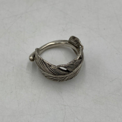 【中古品】【メンズ】 KEN KIKUCHI ケンキクチ FEATHER RING フェザー リング 指輪 アクセサリー 191-260406-ks-19-tei サイズ：7号程度　※本体のみ カラー：SV925 万代Net店