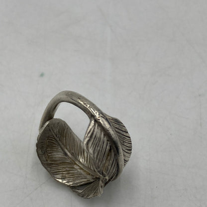 【中古品】【メンズ】 KEN KIKUCHI ケンキクチ FEATHER RING フェザー リング 指輪 アクセサリー 191-260406-ks-19-tei サイズ：7号程度　※本体のみ カラー：SV925 万代Net店