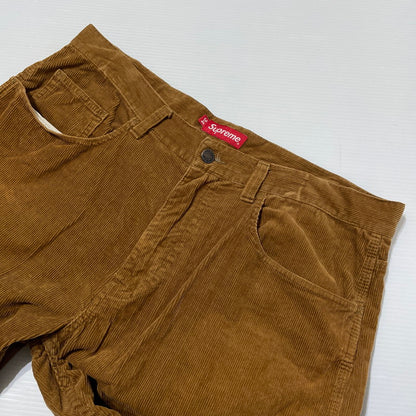 【中古品】【メンズ】 Supreme シュプリーム GONZ LOGO CORDUROY PAINTER PANT ゴンズ ロゴ コーデュロイ ペインター パンツ ボトムス 149-260404-yo-02-tei サイズ：34 カラー：ブラウン 万代Net店
