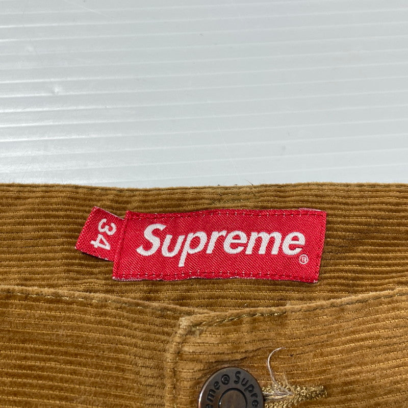 【中古品】【メンズ】 Supreme シュプリーム GONZ LOGO CORDUROY PAINTER PANT ゴンズ ロゴ コーデュロイ ペインター パンツ ボトムス 149-260404-yo-02-tei サイズ：34 カラー：ブラウン 万代Net店