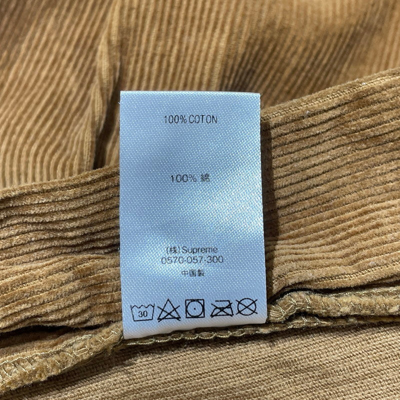 【中古品】【メンズ】 Supreme シュプリーム GONZ LOGO CORDUROY PAINTER PANT ゴンズ ロゴ コーデュロイ ペインター パンツ ボトムス 149-260404-yo-02-tei サイズ：34 カラー：ブラウン 万代Net店