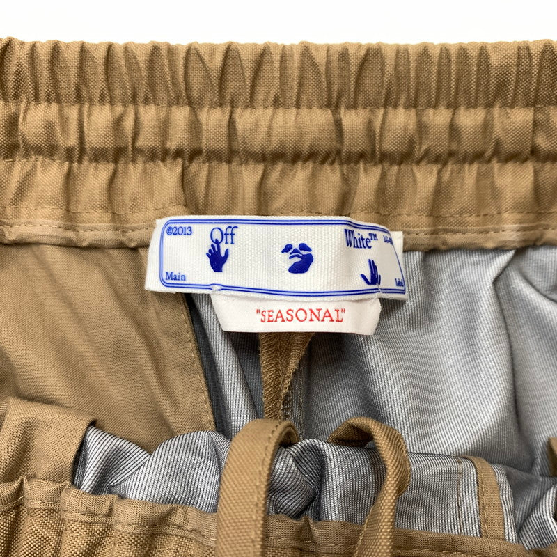 【中古品】【メンズ】 OFF-WHITE オフホワイト WIDE PANTS OMCA238F22FAB001 ワイドパンツ ボトムス イージーパンツ ストレート 153-260331-ko-21-tei サイズ：M カラー：ベージュ 万代Net店
