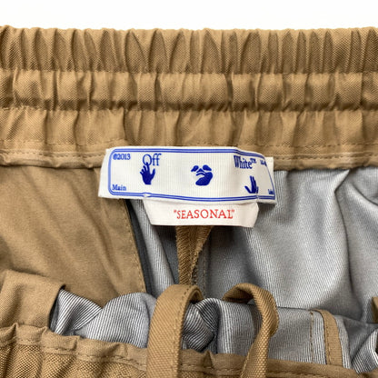【中古品】【メンズ】 OFF-WHITE オフホワイト WIDE PANTS OMCA238F22FAB001 ワイドパンツ ボトムス イージーパンツ ストレート 153-260331-ko-21-tei サイズ：M カラー：ベージュ 万代Net店