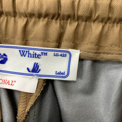 【中古品】【メンズ】 OFF-WHITE オフホワイト WIDE PANTS OMCA238F22FAB001 ワイドパンツ ボトムス イージーパンツ ストレート 153-260331-ko-21-tei サイズ：M カラー：ベージュ 万代Net店