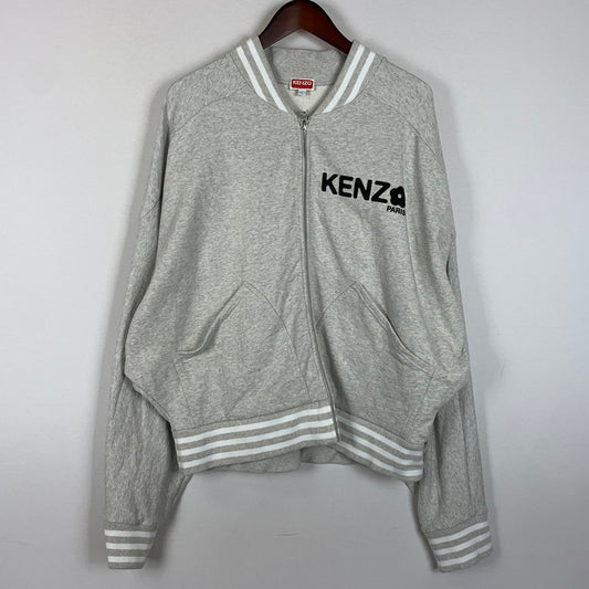 【中古品】【メンズ】 BOKE FLOWER SWEAT FD55SW4784MF フラワー スウェット トップス フルジップ 147-260329-ko-04-fuzh サイズ：L カラー：グレー 万代Net店