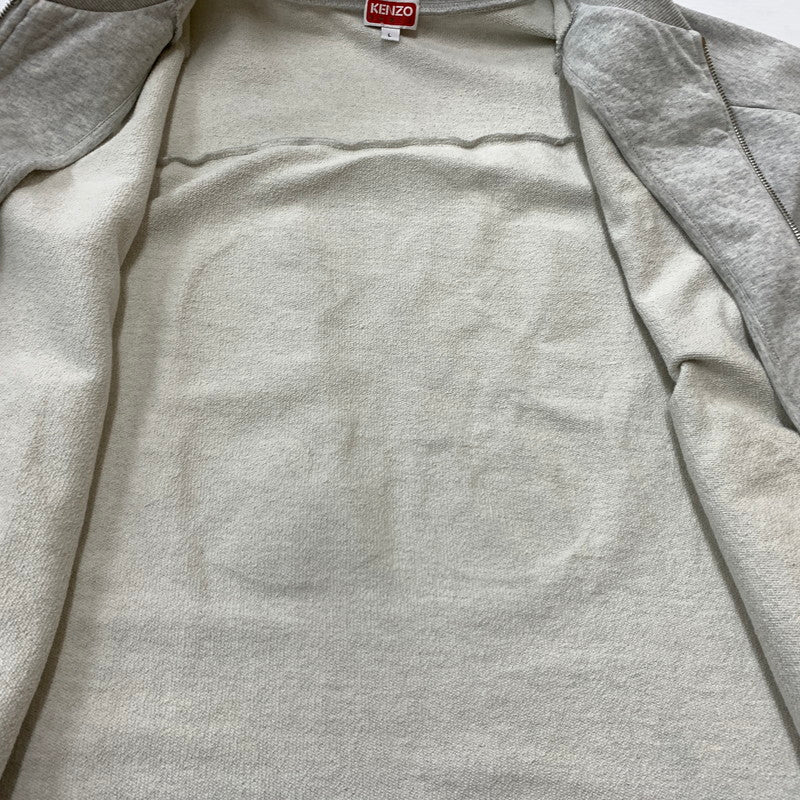 【中古品】【メンズ】 BOKE FLOWER SWEAT FD55SW4784MF フラワー スウェット トップス フルジップ 147-260329-ko-04-fuzh サイズ：L カラー：グレー 万代Net店