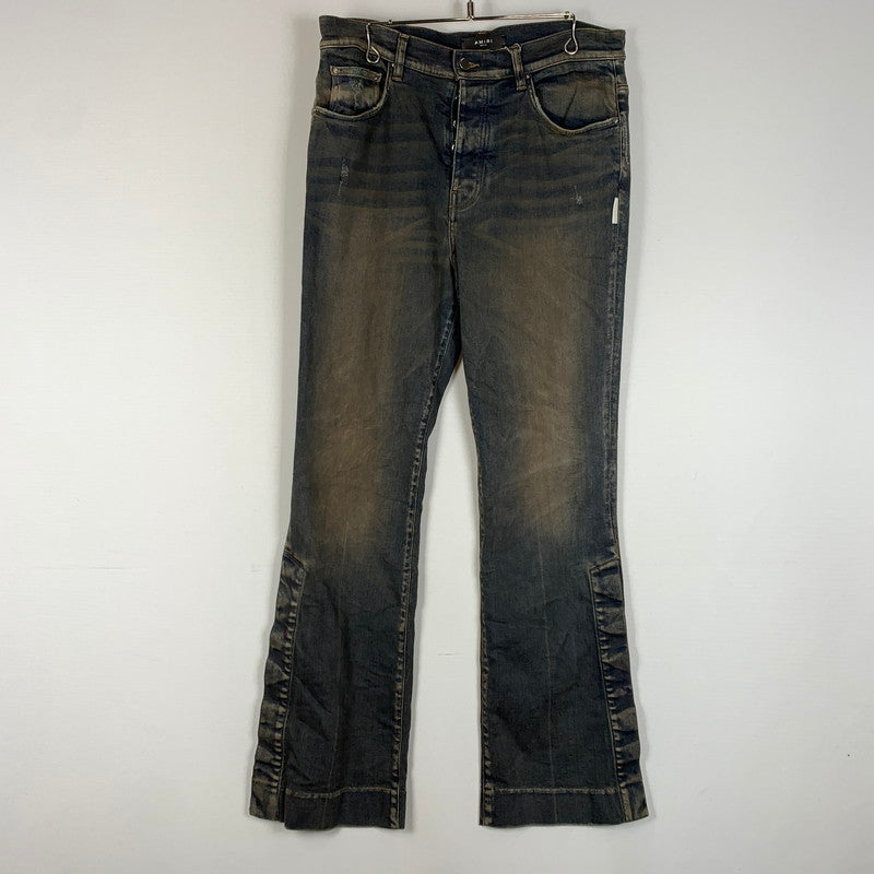 【中古品】【メンズ】 AMIRI アミリ STACK FLAIR JEAN DARK INDIGO SRPS23MDF001 スタック フレアジーンズ ボトムス デニムパンツ 152-260329-ko-14-tei サイズ：33 カラー：ダークインディゴ 万代Net店