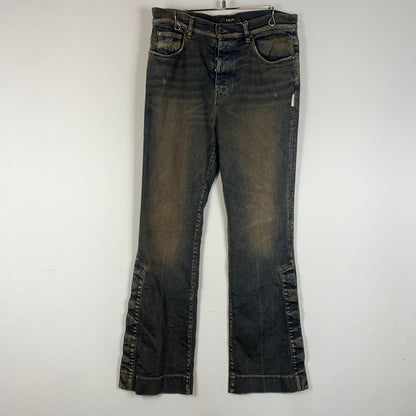 【中古品】【メンズ】 AMIRI アミリ STACK FLAIR JEAN DARK INDIGO SRPS23MDF001 スタック フレアジーンズ ボトムス デニムパンツ 152-260329-ko-14-tei サイズ：33 カラー：ダークインディゴ 万代Net店