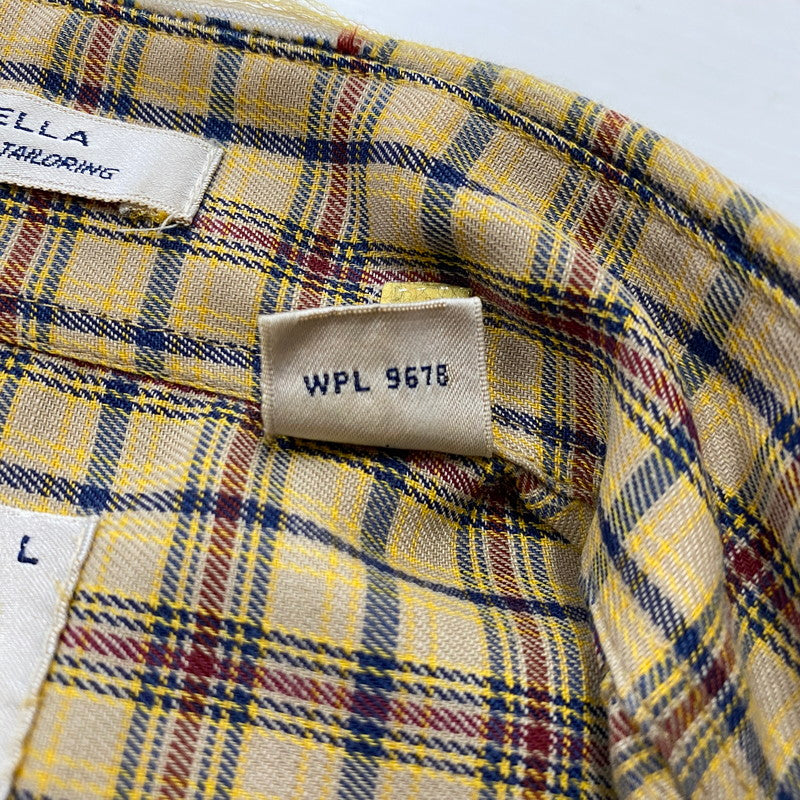 【現状渡し品】【メンズ】 SHELTER BAY by ARROW シェルターベイ バイ アロー BD L/S CHECK SHIRT ボタンダウン ロングスリーブ チェック シャツ 長袖トップス 145-260716-ss-06-tei サイズ：L カラー：ブラウン 万代Net店