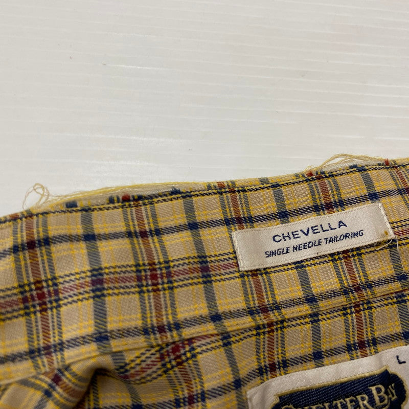【現状渡し品】【メンズ】 SHELTER BAY by ARROW シェルターベイ バイ アロー BD L/S CHECK SHIRT ボタンダウン ロングスリーブ チェック シャツ 長袖トップス 145-260716-ss-06-tei サイズ：L カラー：ブラウン 万代Net店