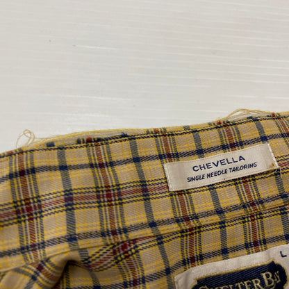 【現状渡し品】【メンズ】 SHELTER BAY by ARROW シェルターベイ バイ アロー BD L/S CHECK SHIRT ボタンダウン ロングスリーブ チェック シャツ 長袖トップス 145-260716-ss-06-tei サイズ：L カラー：ブラウン 万代Net店