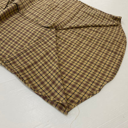 【現状渡し品】【メンズ】 SHELTER BAY by ARROW シェルターベイ バイ アロー BD L/S CHECK SHIRT ボタンダウン ロングスリーブ チェック シャツ 長袖トップス 145-260716-ss-06-tei サイズ：L カラー：ブラウン 万代Net店